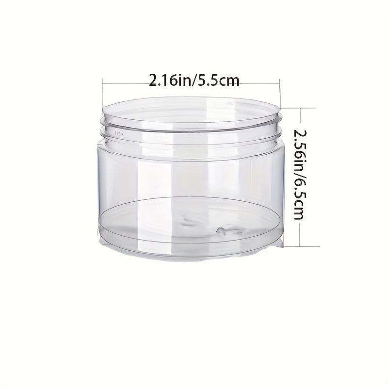 50pcs 4 oz Plastic Containers with Flip Top Lids - Transparent Round Multi-Use Containers, Unscented, Dishwasher Safe, Perfect for Creams, Lotions, Slime, Cosmetics, Beads, Samples, and Travel Storage - Reusable, No Electrici